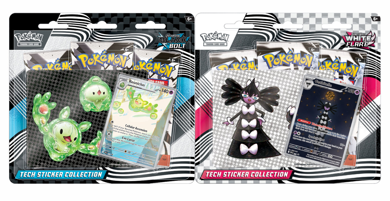 Teach Sticker Pokemon Llama Blanca y Fulgor Negro ESPAÑOL
