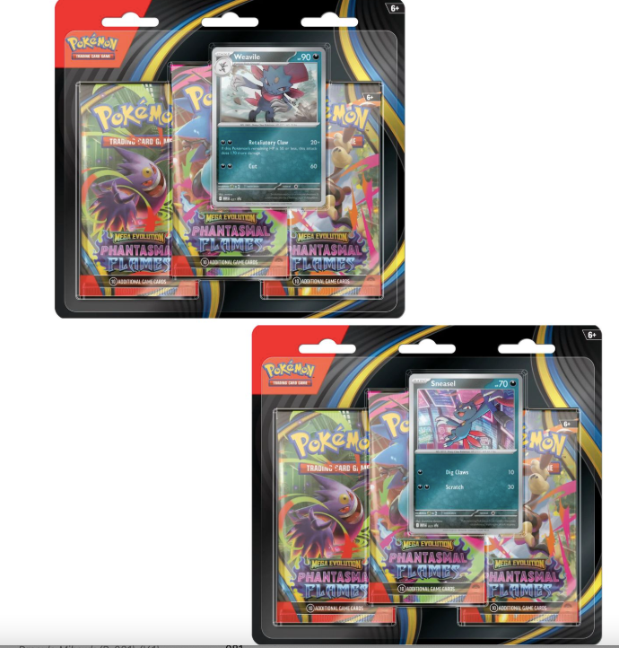 BLISTER 3 SOBRES POKEMON - FUEGOS FANTASMALES ESPAÑOL