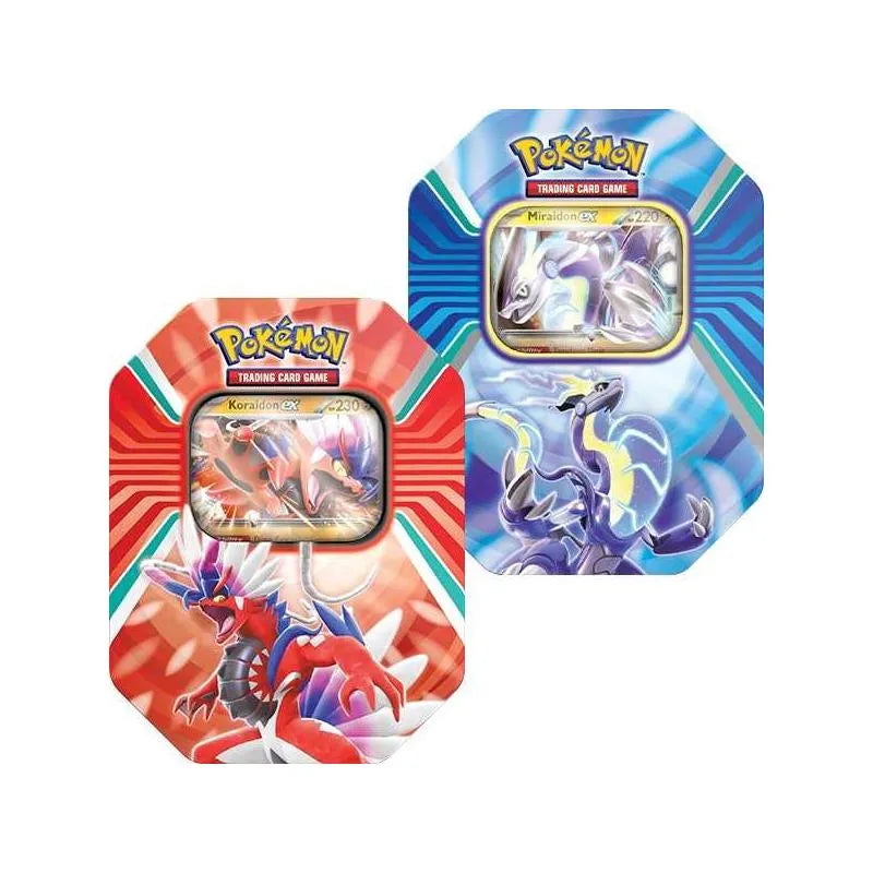 POKEMON PALDEA LEGENDS TIN DISPLAY KORAIDON/MIRAIDON - INGLÉS